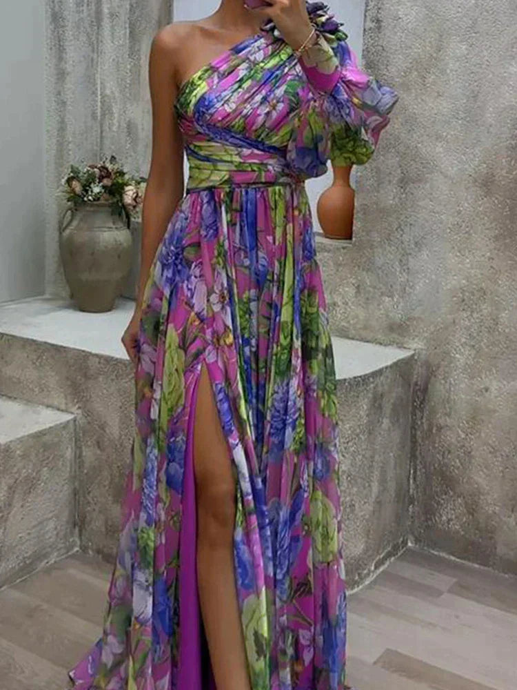 Viola™ | Elegant Blommig Maxiklänning
