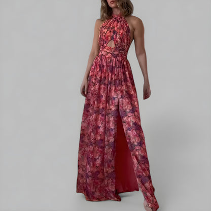Rosa™ | Elegant Blommig Maxiklänning
