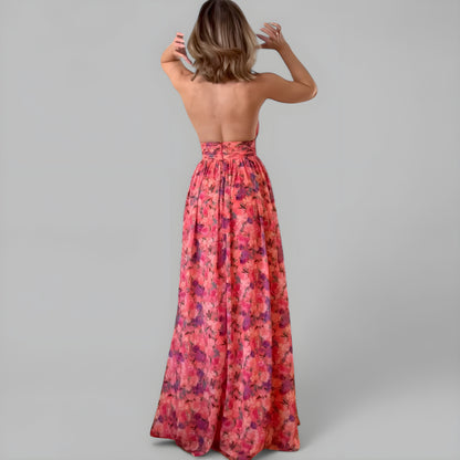 Rosa™ | Elegant Blommig Maxiklänning